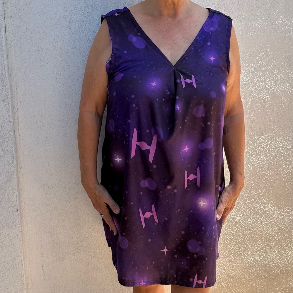 Disney 
Item Name: (Starwars) Space dress- poly blend